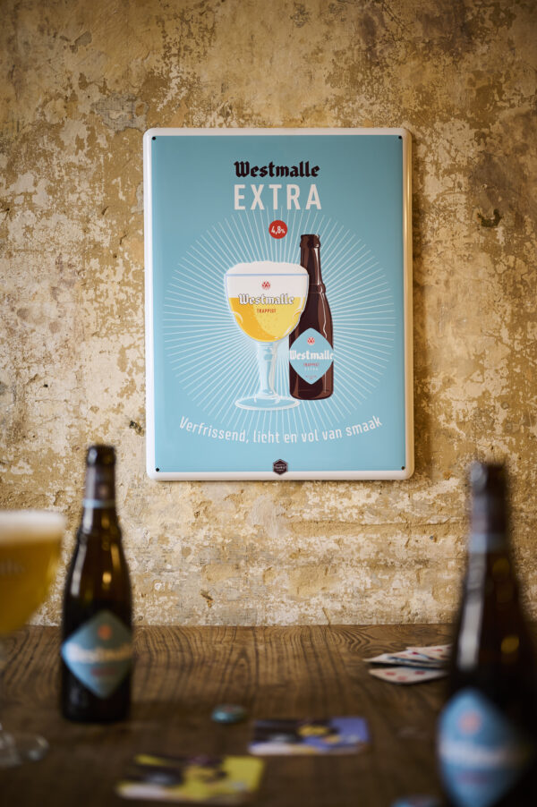 Wall sign aluminum Westmalle Extra Dutch in café